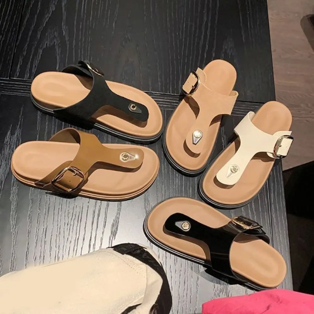 Fashion Platform Beach Flip Flops PVC Casual Thick Soled Slippers Streetwear Shoes Anti Slip Slippers Women Beach
