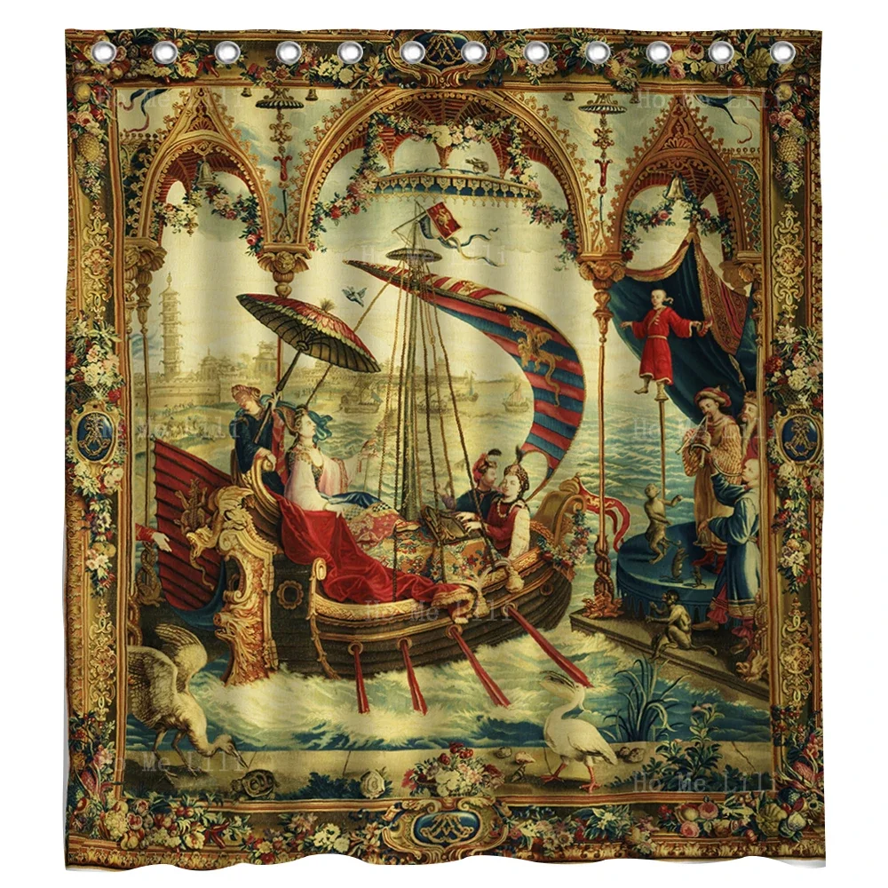 Embarkation Of The Empress The Chinese Emperor Story Series History Ancient Shower Curtain By Ho Me Lili Bathroom Decor