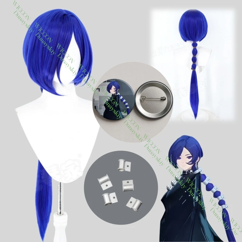 

Zenless Zone Zero Promeia Anime Cosplay Wig 90cm Blue Purple Heat Resistant Synthetic Hair Wig Cap for Cosplayer