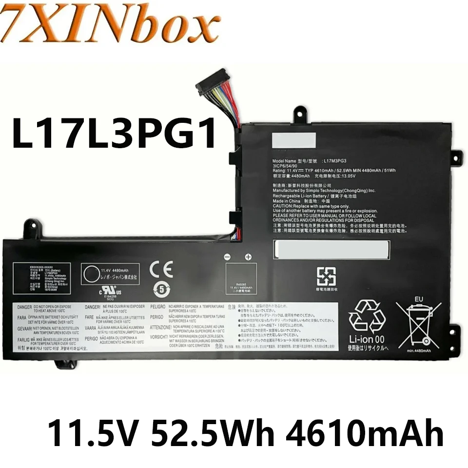 

7XINbox L17L3PG1 L17C3PG1 L17M3PG3 11.5V 52.5Wh 4610mAh laptop battery for Lenovo Y530-15ICH Y7000P