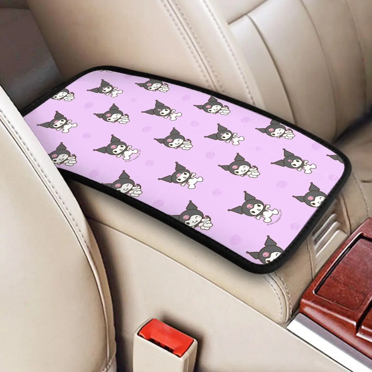 Cartoon Character Purple Center Console Protective Cushion Pad for Cars Auto Styling Interior Armrest Cover Mat Four Seasons