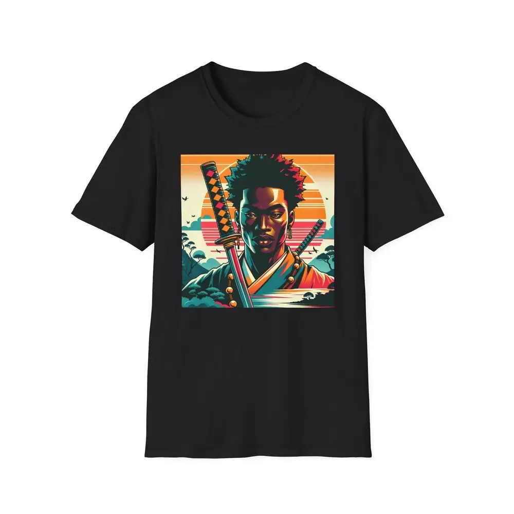 Schwarzes Samurai T-Shirt, Afro-Samurai, Ronin T-Shirt, Anime Graphic T-shirts For Men Clothing Women Tees Y2K Tops