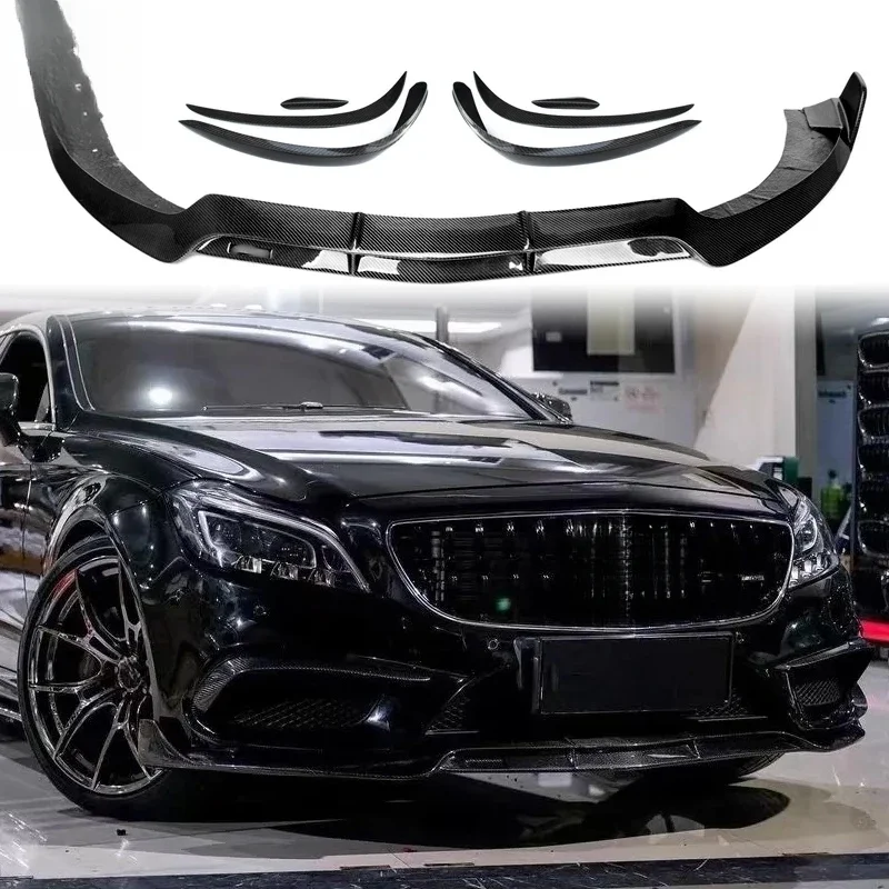 High Quality W218 LCI Carbon Fiber Body Kit Front Rear Lip Side Skirts Spoiler Durable