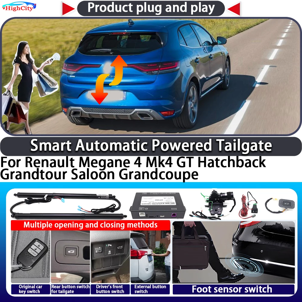 Для Renault Megane 4 Mk4 GT Hatchback Grandtour Saloon Grandcoupe: Комплект для автоматического открывания/закрывания багажника с функцией Smart Key Lock
