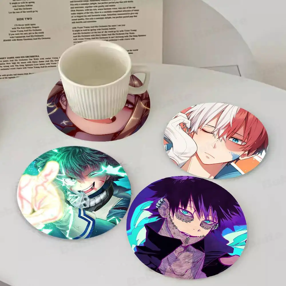 Posavasos de Madera Popular de My Hero Academia, Bandeja para Bebidas Apta para Restaurantes y Cafeterías, Fácil de Lavar y Limpiar