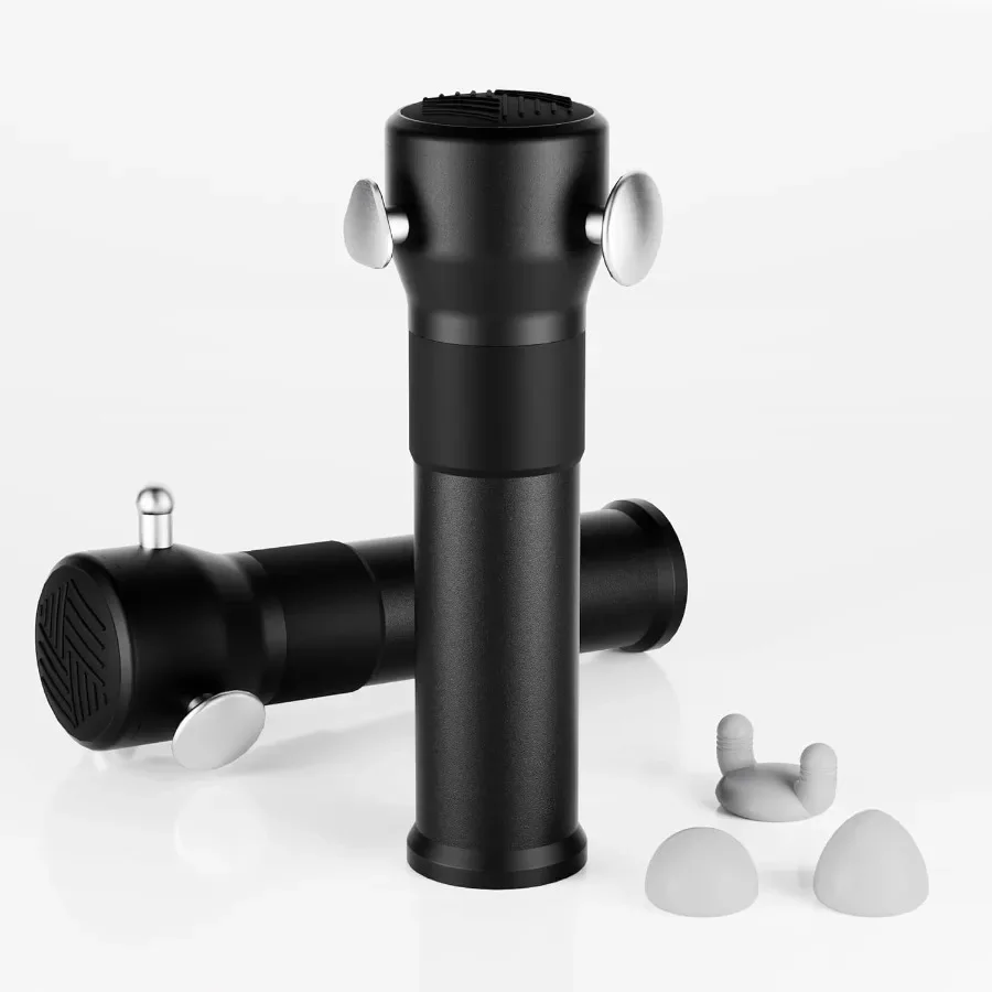 

Oley Deep Tissue Vibrating Muscle Massage Gun Handheld Electric Massager with 3 Speeds and 4 Heads Massage Tool for Professiona