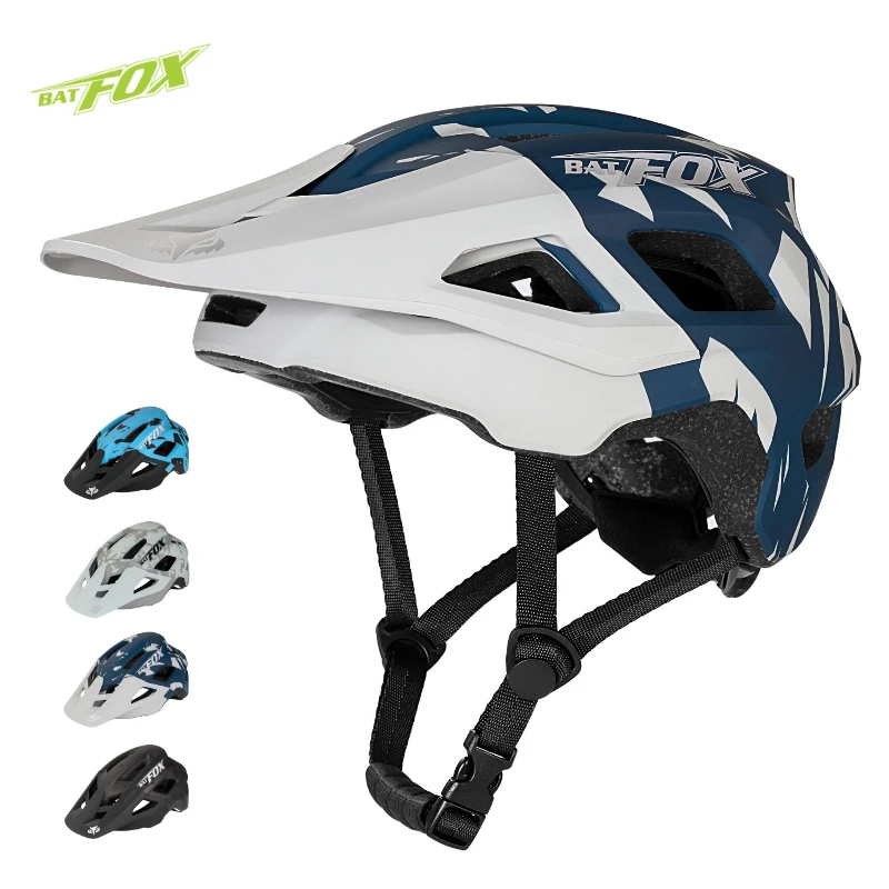 BATFOX Blue MTB Bike Helmet casque vtt homme Mountain Bike Men's Helmet casco bicicleta MTB Helmets