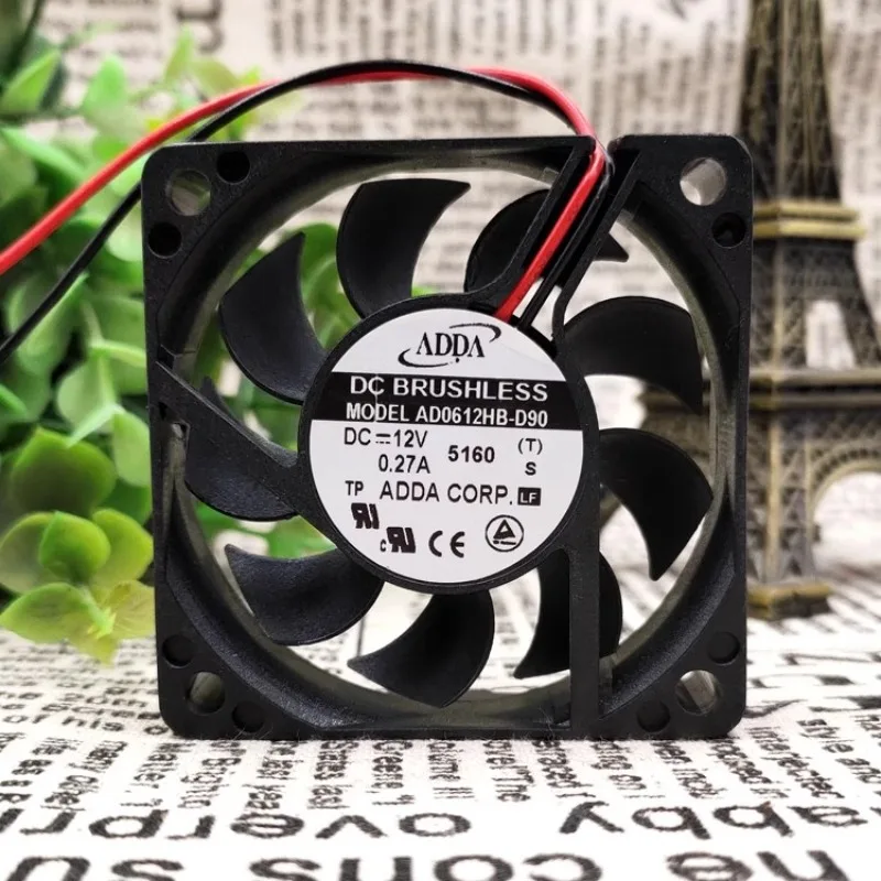 

New Cooler Fan for ADDA AD0612HB-D90 6015 12V 0.27A 6CM Dual Ball Cooling Fan 60x60x15mm