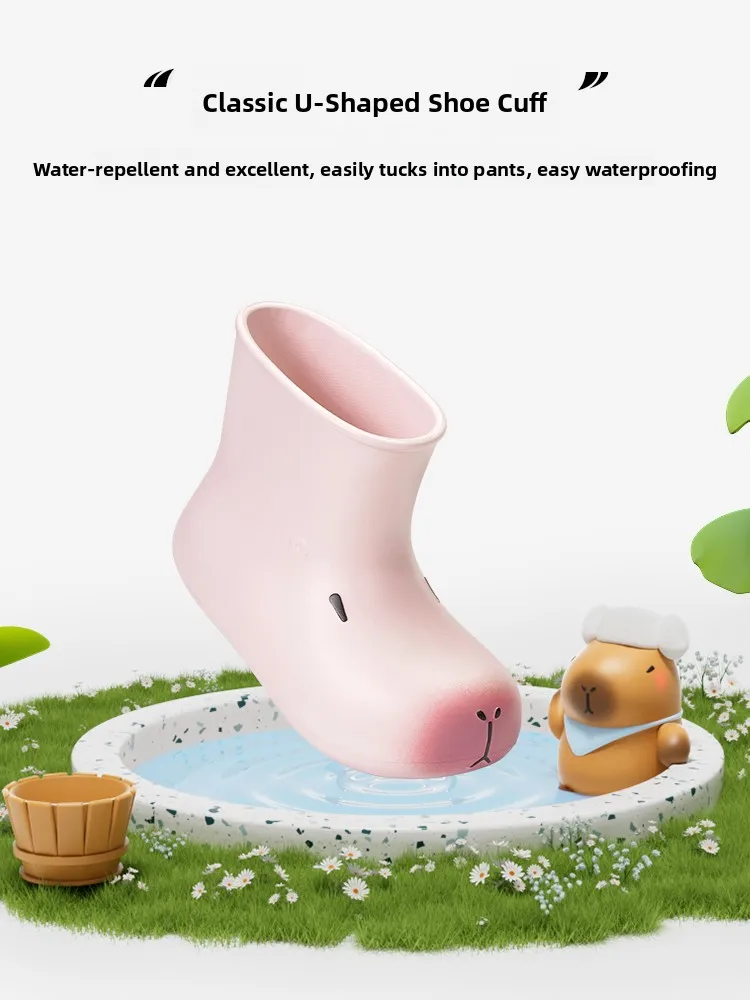 

Chikoku, непромокаемые сапоги с высокой эстетической ценой, женские уличные водонепроницаемые нескользящие прогулочные ботинки, летний сезон, материал EVA