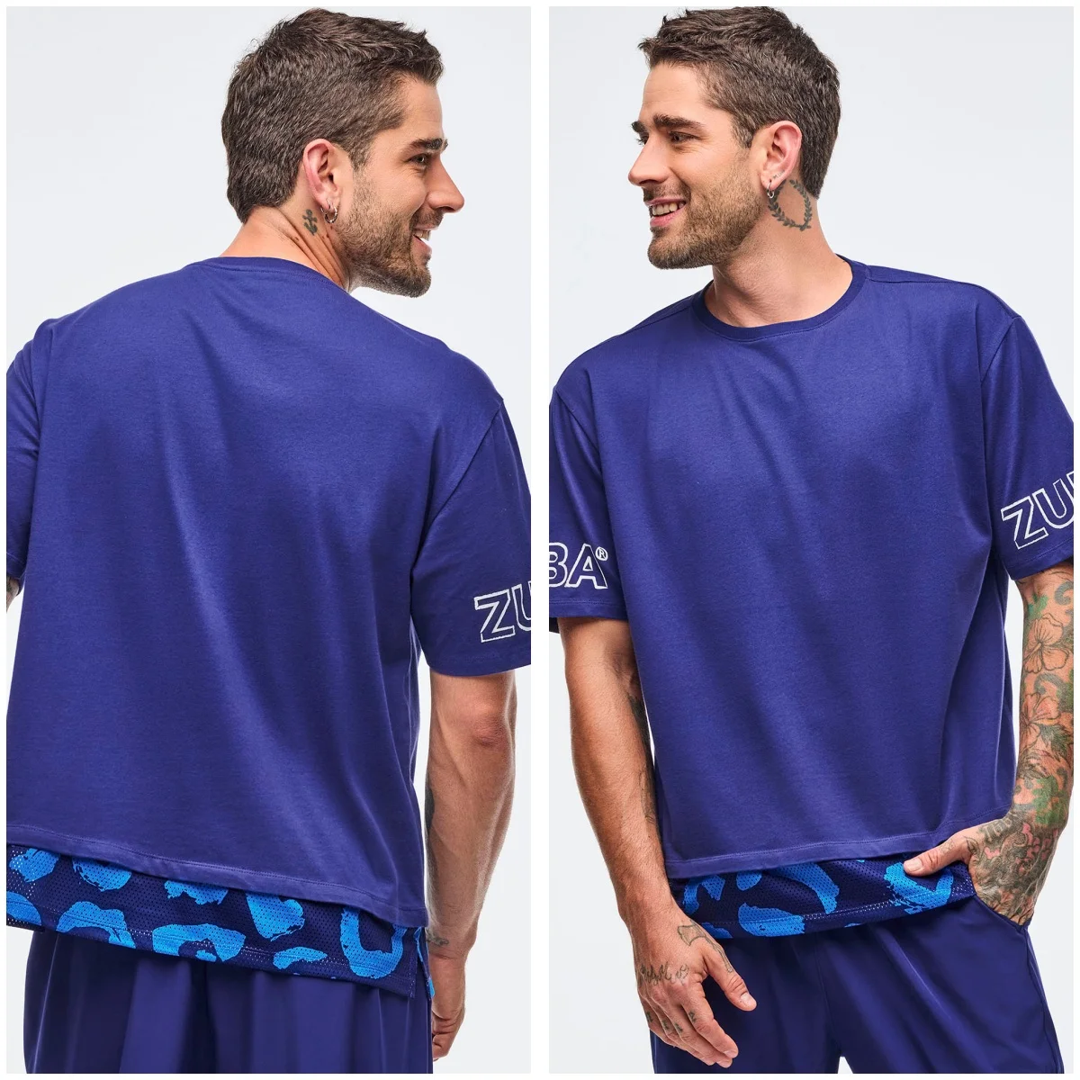 Men's Dance Top ZW VIP Tight Fit Sport Team T-Shirt Breathable Short Sleeve Cotton 100% Fitness Clothing Dancewear