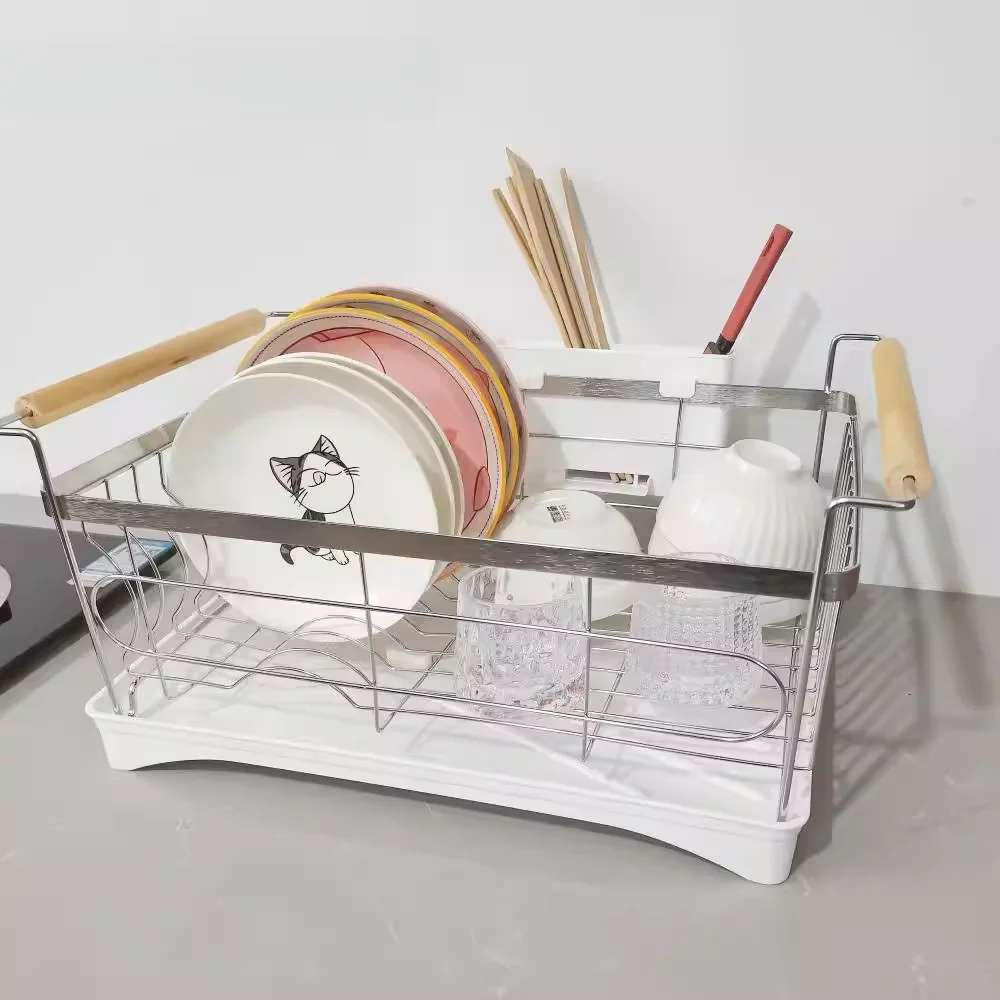 

Large Capaci 304 Stainl Steel Di Drainer Ra Kitchen Storage elf Home Use Single Layer Drain Plate Ra Bowl Chopst...