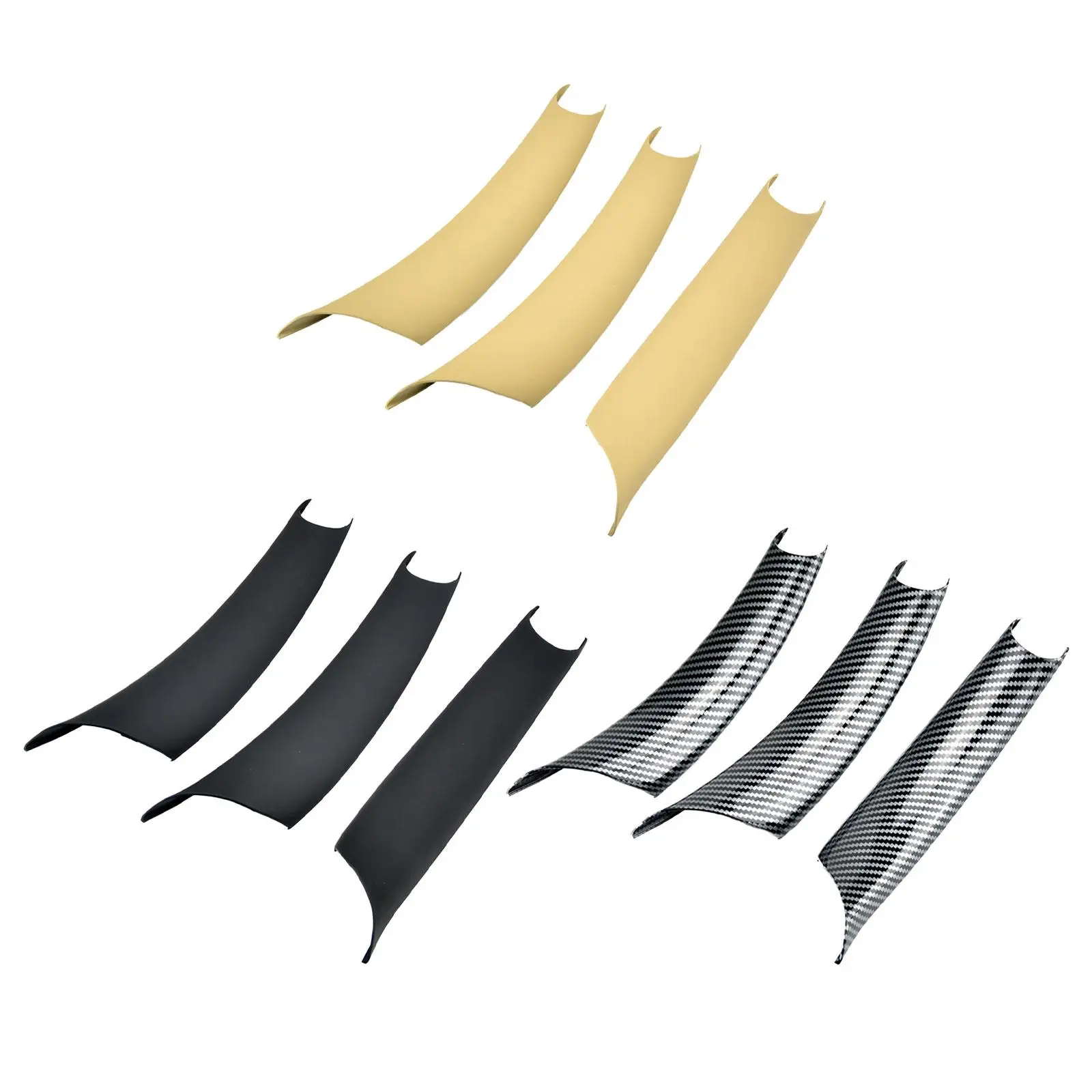 3x Copri maniglia per portiera per auto Accessori auto Installazione semplice Decorazioni per auto Coperture protettive per decorare sostituisce per BMW x5 2008-2013