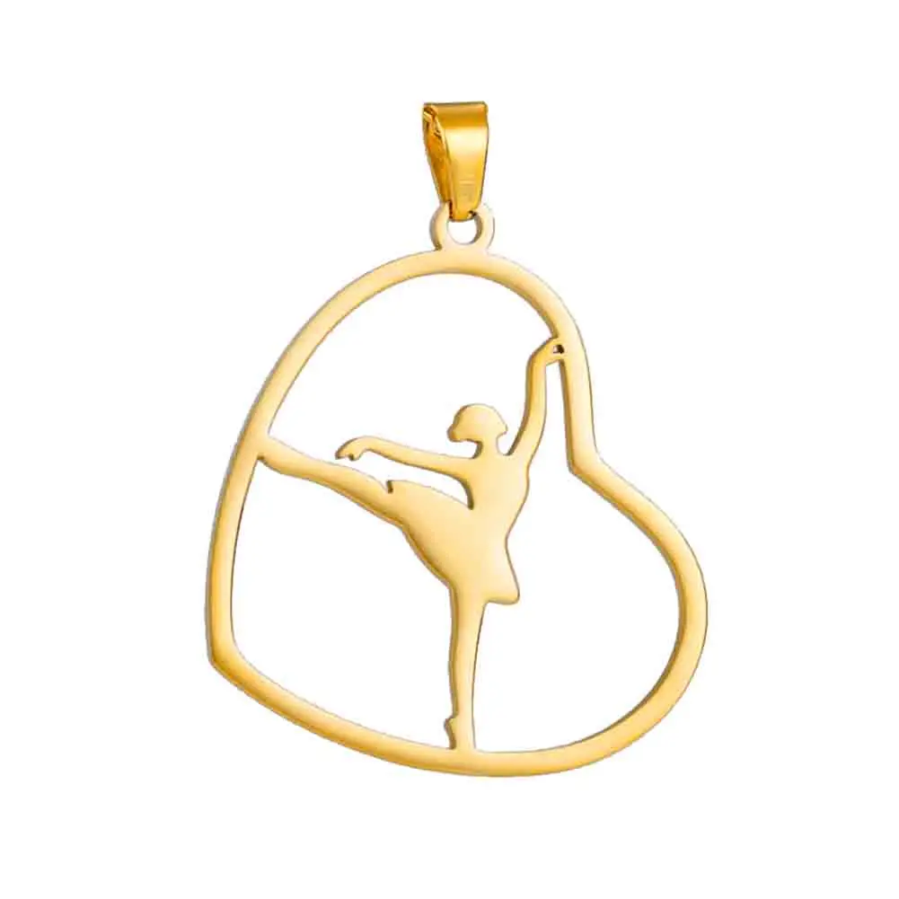 Kkjoy Mode Ballerina Tanzen Mädchen Anhänger für Frauen Edelstahl Schmuck Geburtstag Geschenk Großhandel – Detail 7