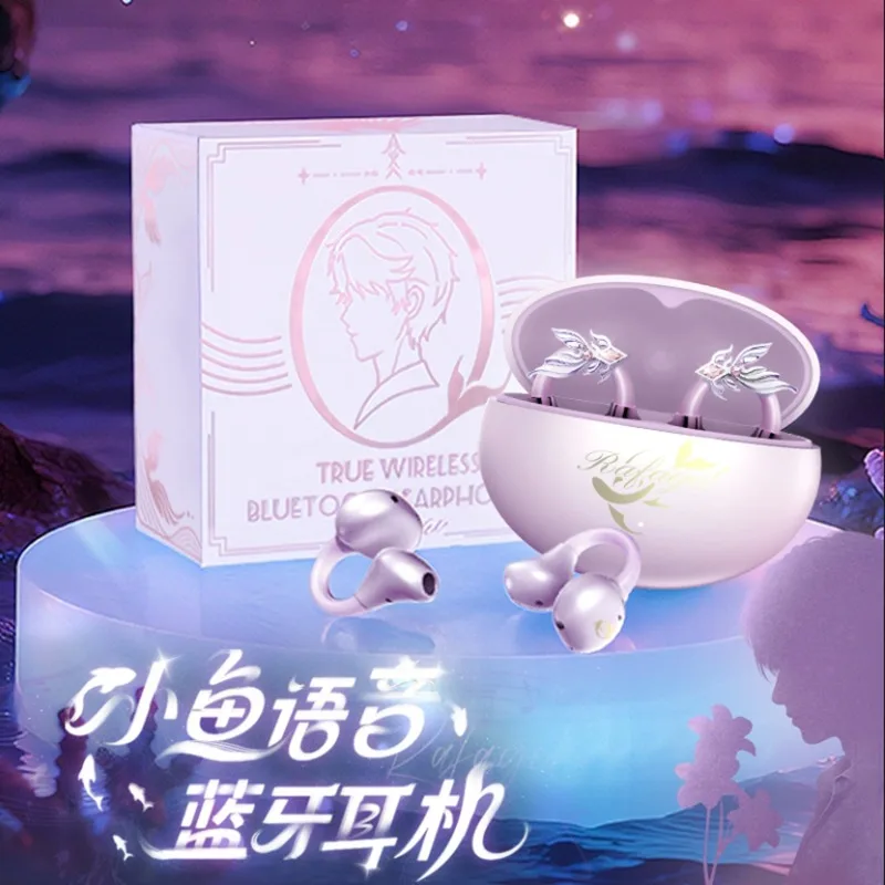 

Anime Game Love and Deepspace Cosplay Rafayel Ear Clip Wireless Bluetooth Earphones Earrings Headphone