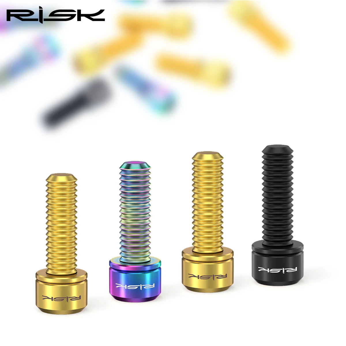 RISK 4Pcs/Set M6x18mm M6x20mm Bicycle Disc Brake Bolts Titanium Bike Crank Caliper Handlebar Stem Fixing Screws with Washer