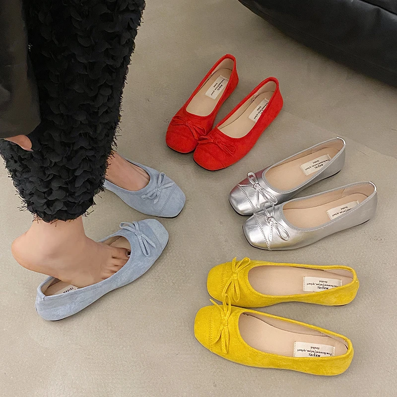Frühling und Herbst Elegante Runde Spitze Sexy Niedriger Absatz Freizeitschuhe Modische Bestseller Neue Bequeme Übergrößen Damenschuhe