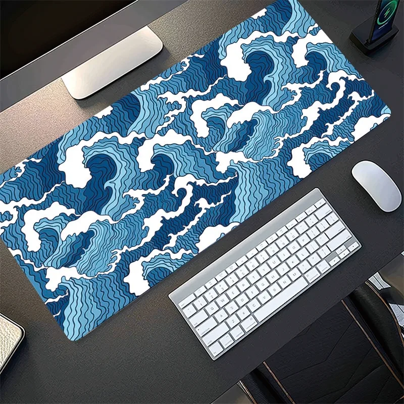

Wave Pc Accessories Desk Mat Gaming Mats Desk Carpet Rug Mouse Mat Desk Pad Gamer Setup Decoration Mouse Pad 900×400 Gamepad