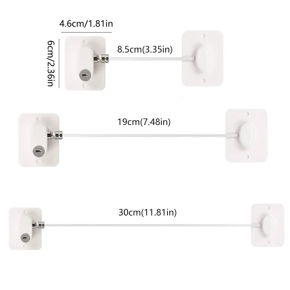 Kinder Sicherheitsschutz Fensterschloss Kunststoff Einfarbig Sicherheitsschlösser Schutzausrüstung Mehrzweck-Schubladenschloss Kleinkind