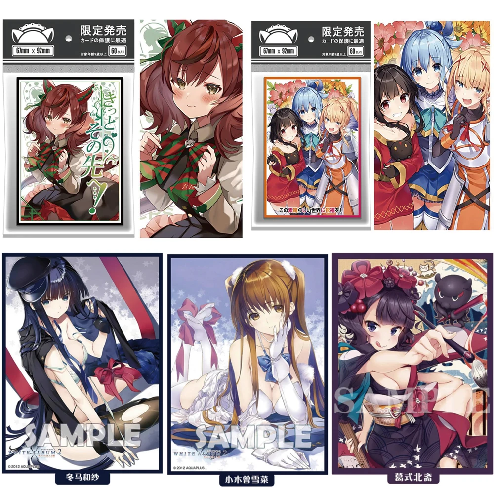 

60Pcs/pack 67X92Mm Anime Opcg Mtg Ptcg Fate Fgo Card Sleeves Cute Pretty Derby Altria Pendragon Eevee Card Protector Cover Gift