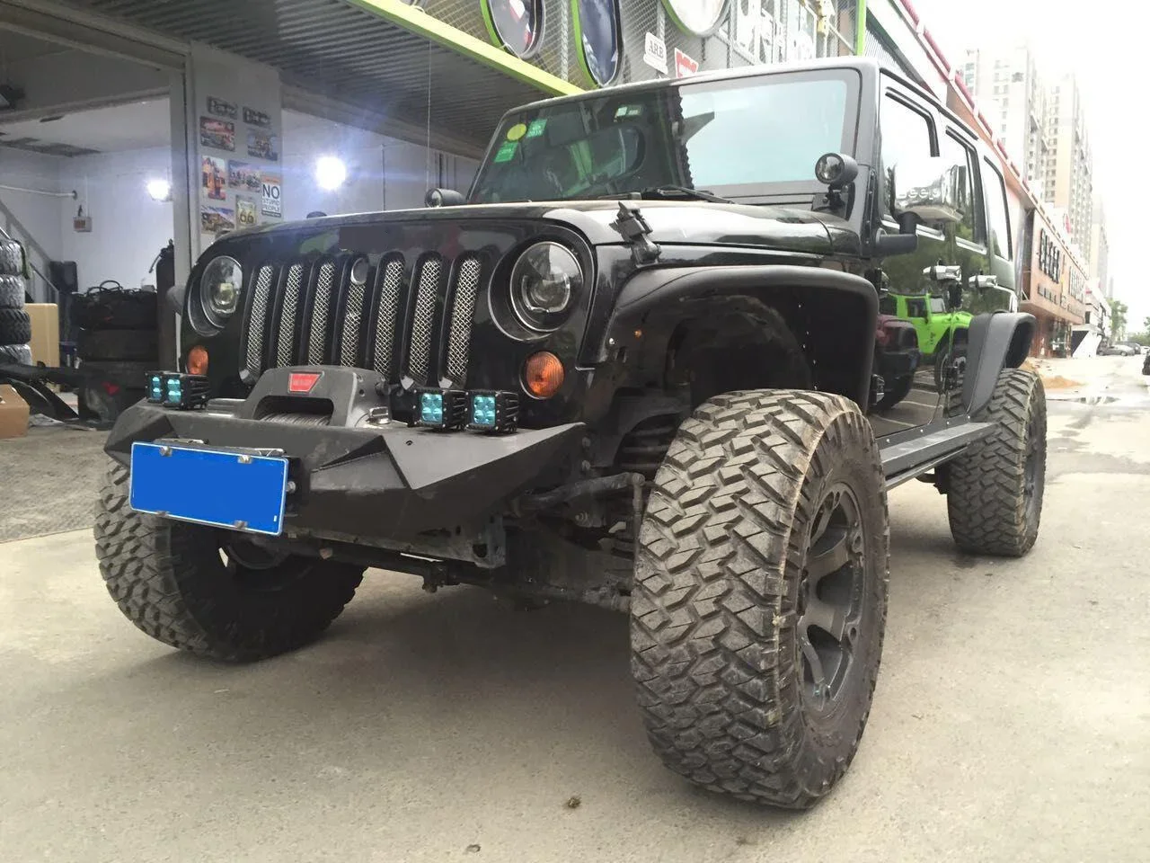 Aluminum Aggressive Front Bumper For Jeep Wrangler JK 07-17