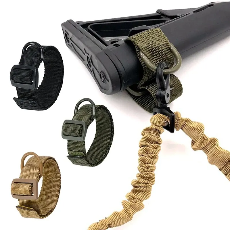 Durable Tactical Sling Adapter with D-Ring and Multi-functional Nylon Strap for Hunting and Outdoor Activities.