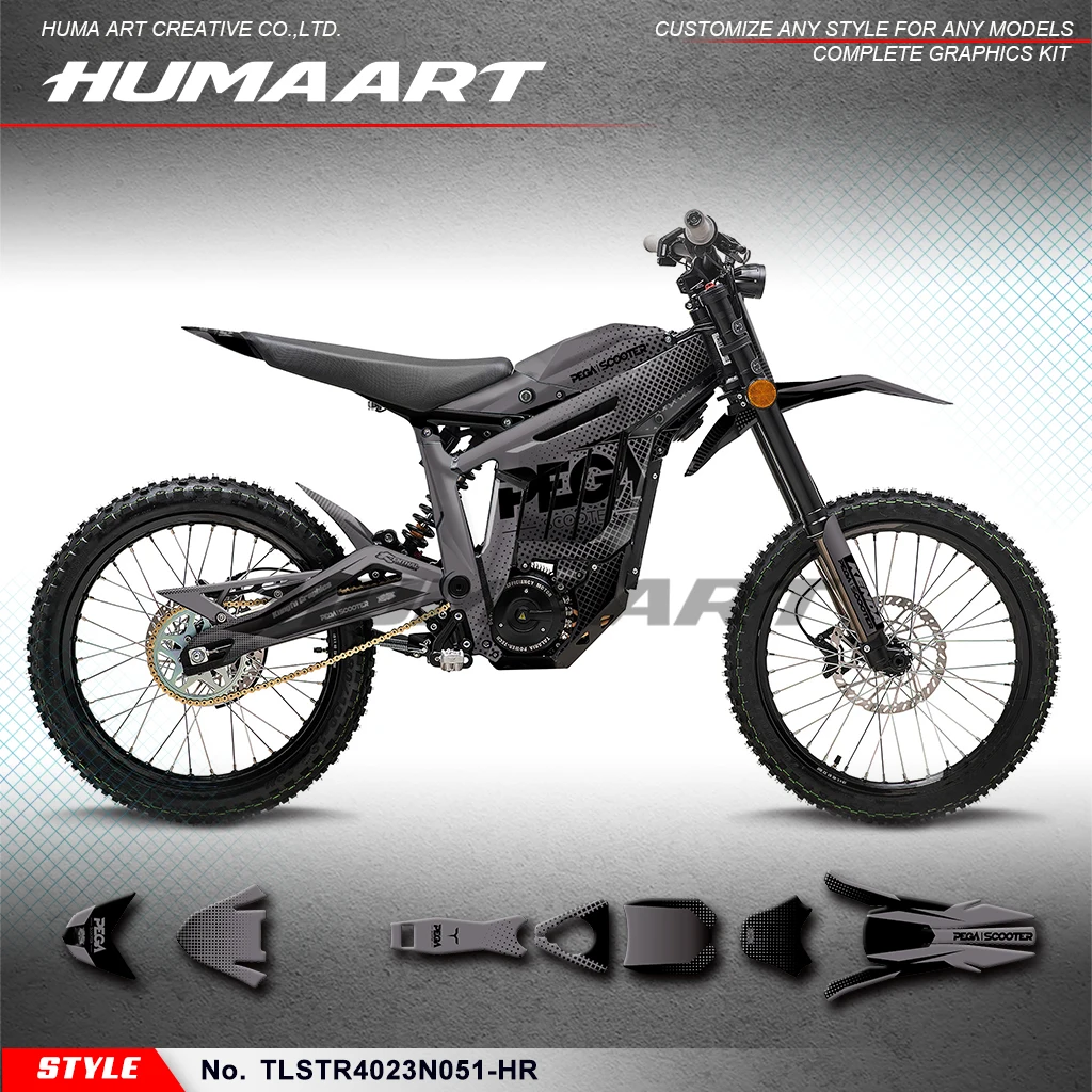 HUMAART Adhesive Sticker Laminated Decals Kit  for TALARIA Sting R With Front Plate,Talaria Fork, Dirt eBike Graphics