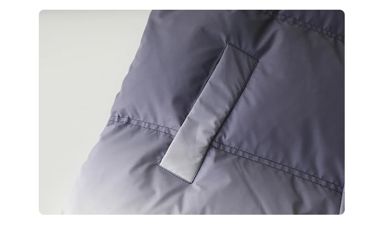 CHIC VEN Women's Down Coat Reflective Gradient Thickened Women Bread Coats 90 White Duck Down Jacket Warm Overcoat Winter 2024
