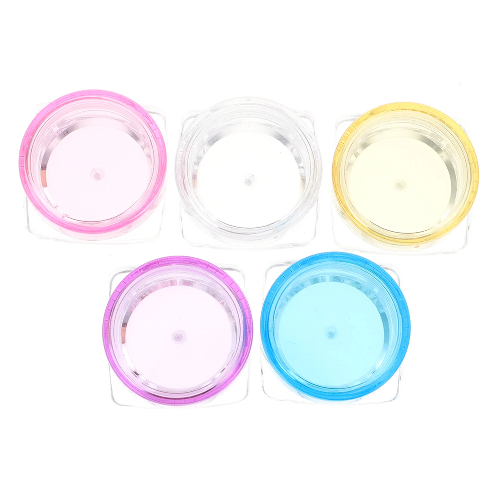 

50pcs 3G Empty Cream Containers Refillable Jars Lightweight Storage Boxes Transparent Sample Jars For Skincare Makeup
