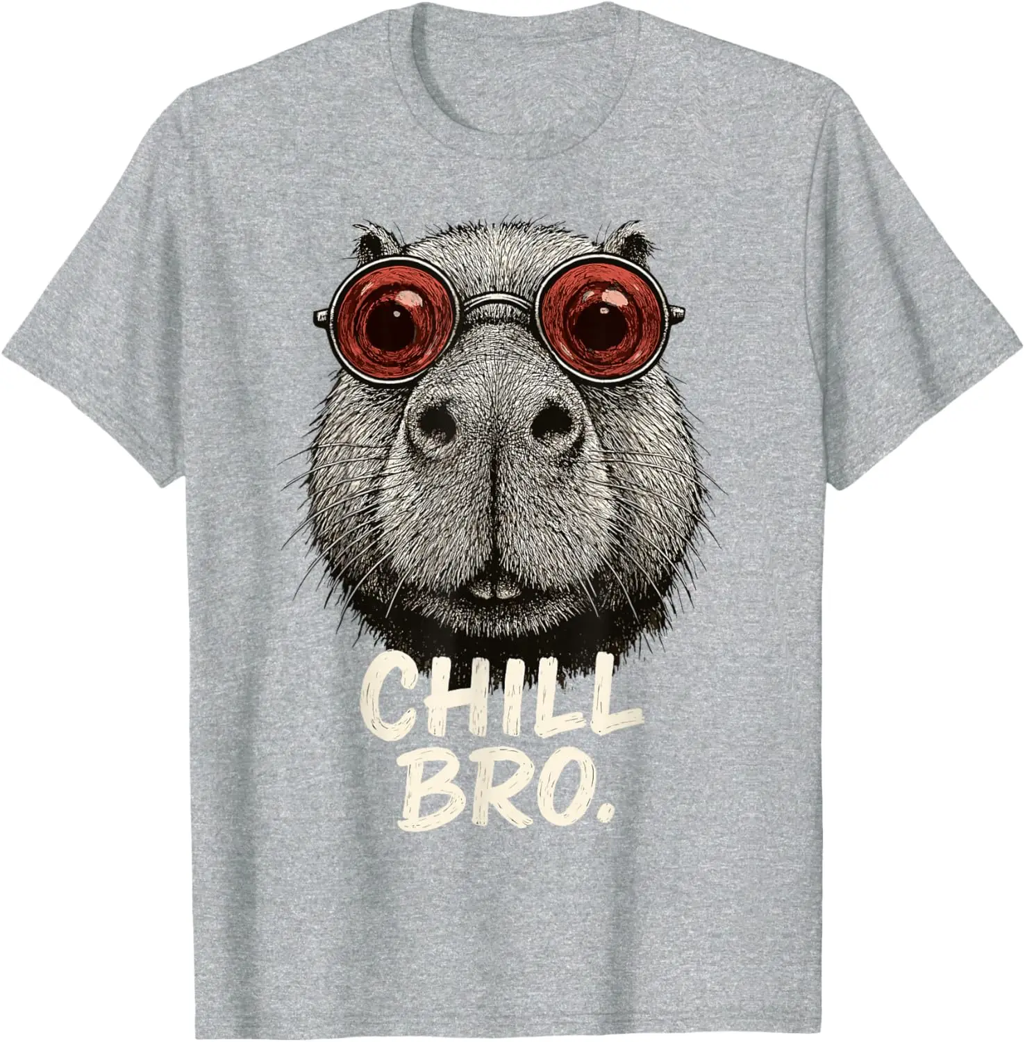Capybara Sunglasses Funny Saying Gamer T-Shirt Cooler Bro Chill Trendy Kawaii Style Unisex Casual Streetwear Breathable Tops