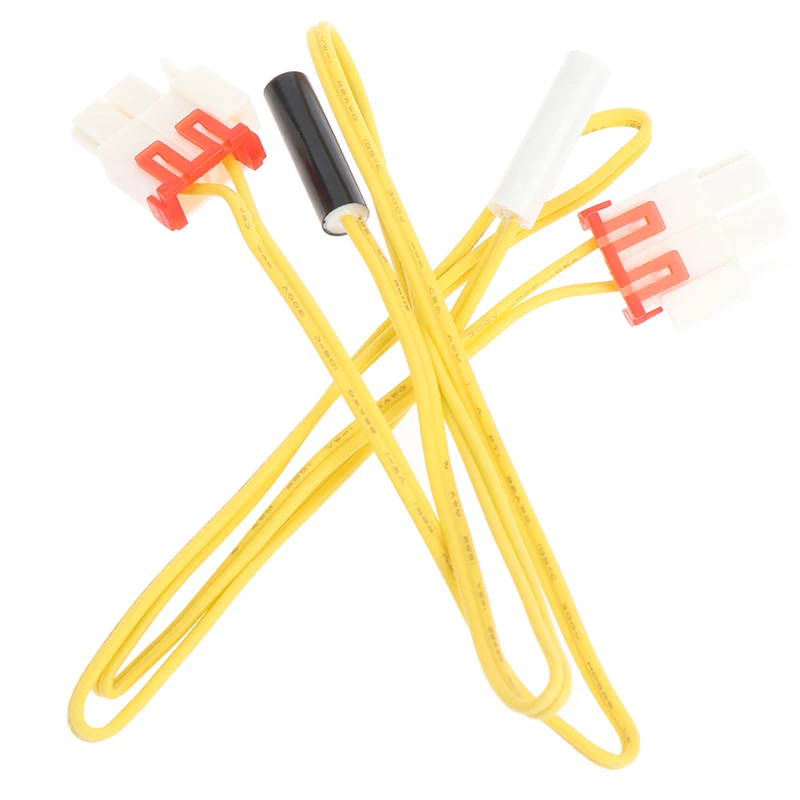 Sonda del sensore di temperatura da 2 pezzi per sensore di sbrinamento del frigorifero sonda del sensore di temperatura sensore 5k DA32-00006W (bianco e nero)