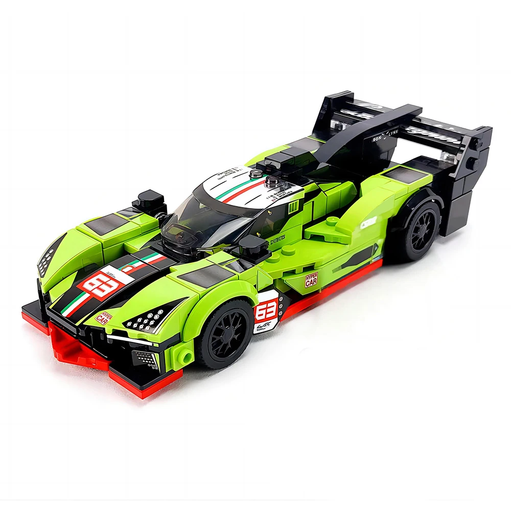 332PCS With stickers MOC Speed Champions SC63 WEC and IMSA Racing Building Blocks City Sports Car Model Toy Brick New Year Gift