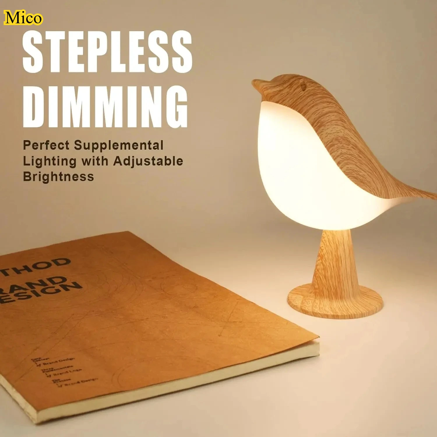 

Cordless Bird Table Lamp with Remote & Touch Control, Built-in LED, 3 Color Modes, Decorative Desk Lamp for Home Office