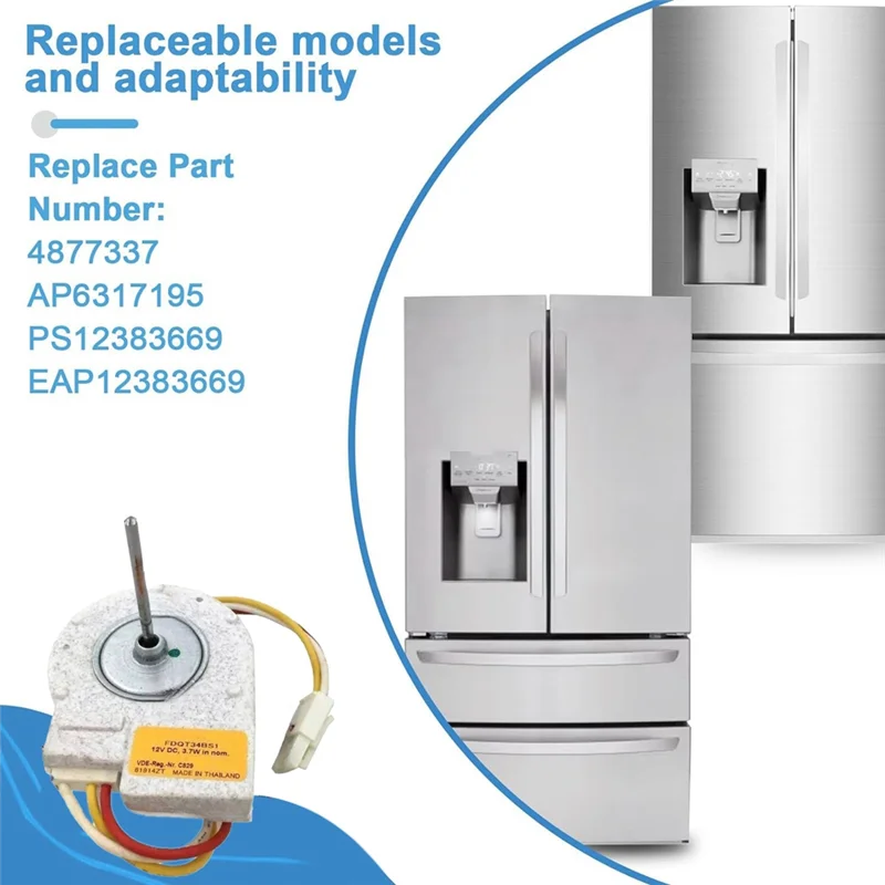 A83g-para siemens geladeira ventilador motor freezer ventilador de refrigeração peças fdqt34bs1fridge peças reparo