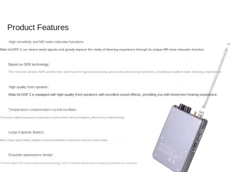 2026 4. Latest Authorized Firmware 2.30 Second Generation Malahit-DSP2 SDR Malachite Receiver with 3.5-inch Touch Screen MA