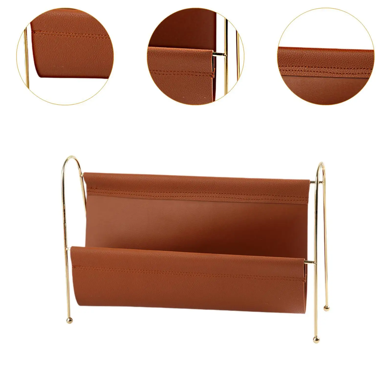 Magazine Rack Album Multipurpose Metal Frame Stable Support Magazine Storage Basket for Home Dining Room Bedroom Office Nursery