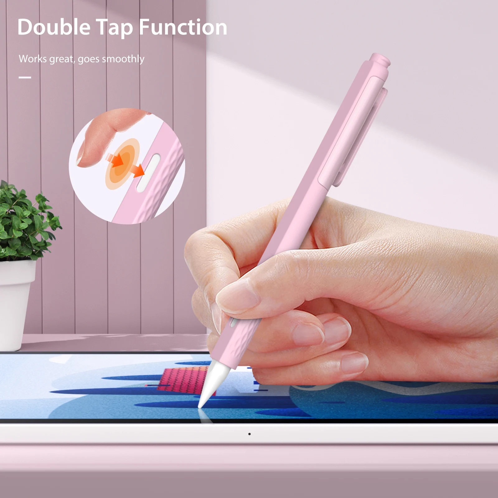 Siliconen Etui Voor Apple Potlood 2nd Met 3 Stuks Nib Cover Tablet Touch Stylus Pouch Draagbare Beschermhoes