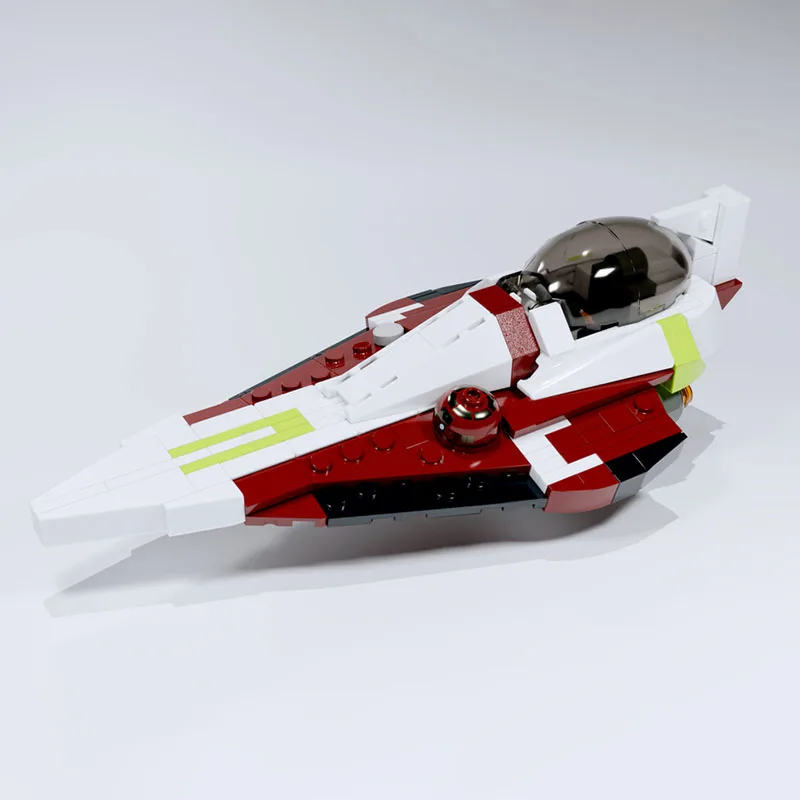 244pcs MOC Star Battle Obi Wan's Delta 7 Starfighter - Minifig Scale Model Building Blocks Architecture Assemble Display Brick