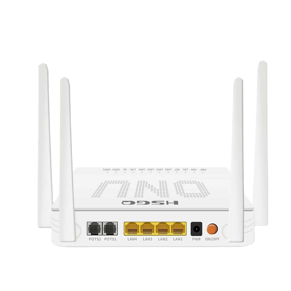 

HSGQ-X421DW 4 порта onu FTTH 2.4G/5G двухдиапазонный WIFI 4GE 2POTS 1USB XPON ONU ONT