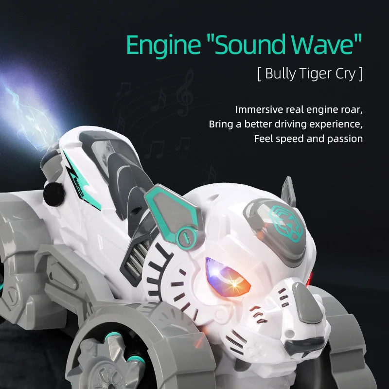 لعبة سيارة تايجر سبراي دريفت RC عالية السرعة 2.4 جرام للتحكم عن بعد مع ضوء موسيقى قوي ومظهر رائع للأطفال #4
