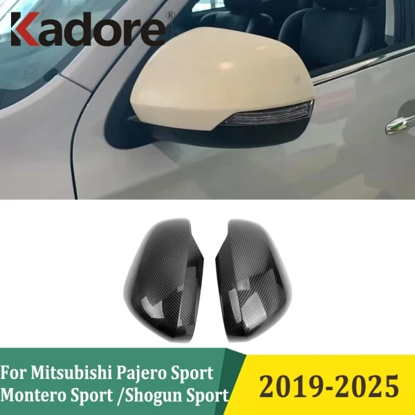 

For Mitsubishi Pajero Sport /Montero Sport /Shogun Sport 2019-2025 Side Door Rearview Mirror Cover Trim Car Exterior Accessories