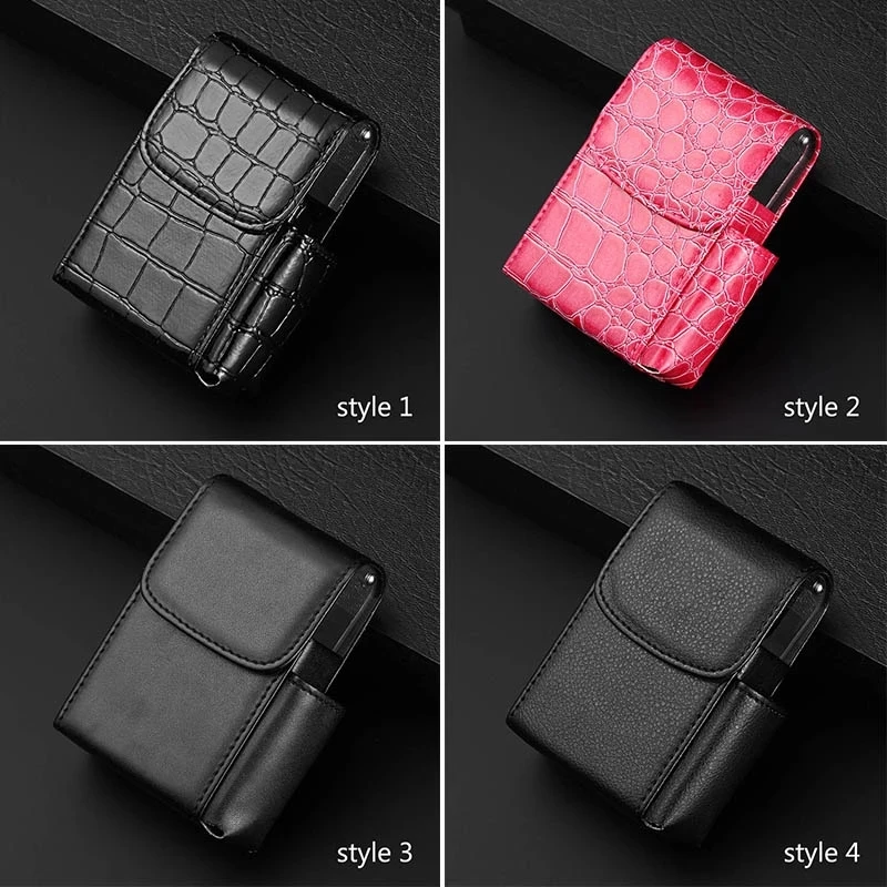 High Quality Leather Cigarette Box Cigar Cover Cigarette Hold 20pcs Cigarettes Waterproof Cigar Case Gadget For Men Smoke Tools