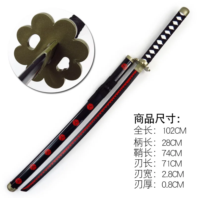 104cm Roronoa Zoro Schwert Anime One Piece Cosplay Requisitenmesser Ninja-Schwert Originalgröße Japanisches Katana Original Samurai-Säbel Spielzeug