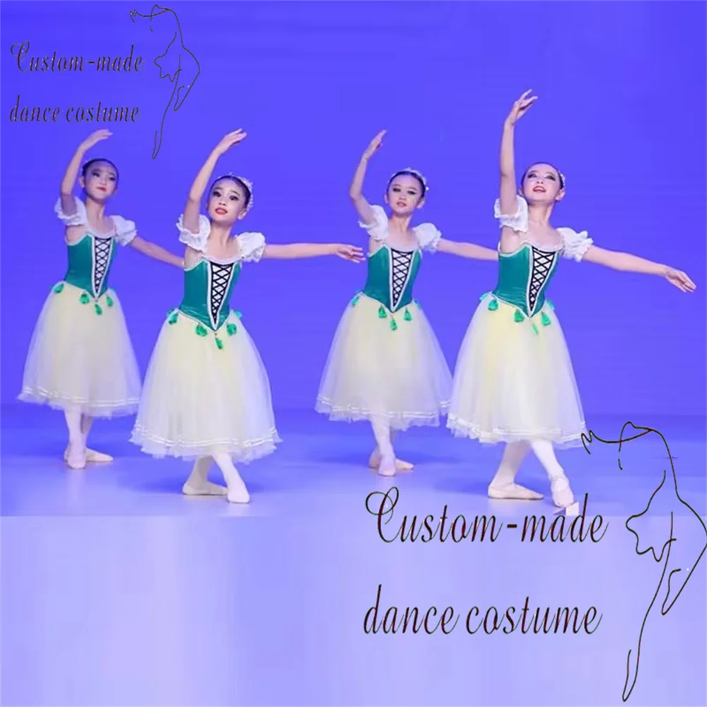 Carmen Variations Ballet Dress Children's Customized Performance Dress  Professional Short Skirt Puff Skirt Adult Ballet Pe