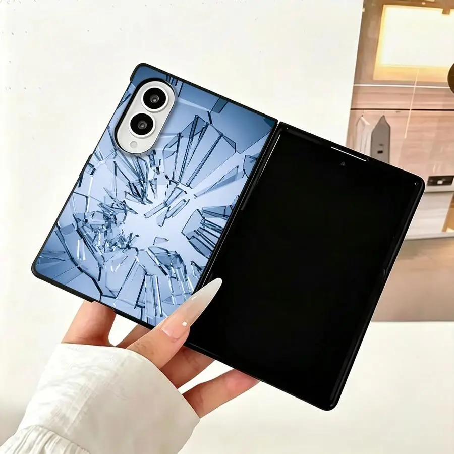 Creative Glass Shards Luxury Phone Cover Case for Samsung Galaxy ZFold Wide ZFold8 Z Fold 8 Z Fold8 Wide