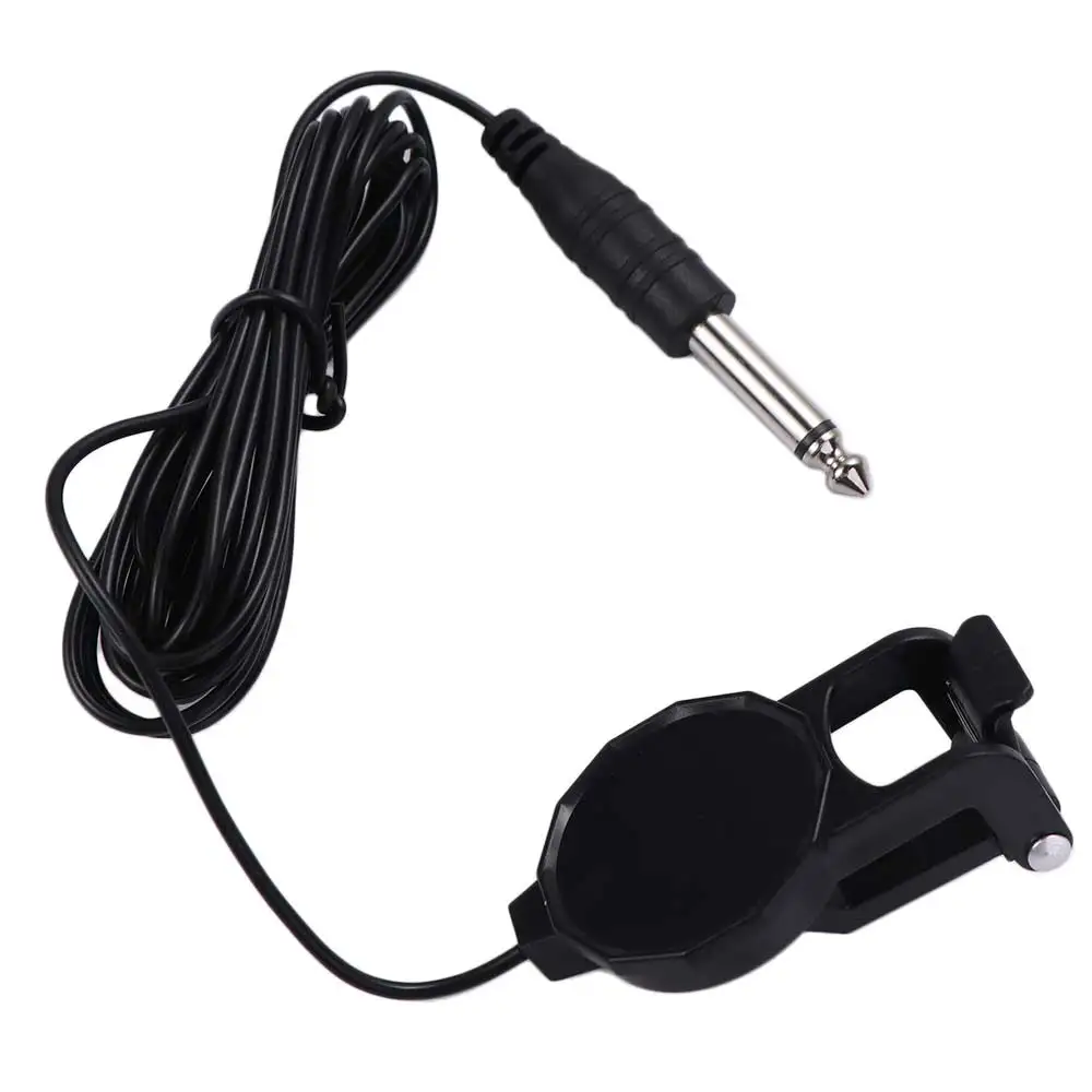 Clip-on Guitar Pickup Audio Jack Acoustic Guitar Guitar Transducer 2.5M Cable 6.5 Plug Guitar Tuner Amplifier Violin Ukulele