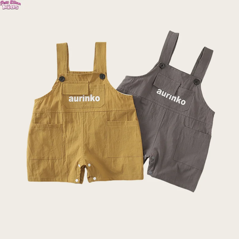 

Adorable Kids Cotton Letter Pocket Flap Romper Shorts Cute and Comfortable for 0 - 4 Y Girl Baby Boy Cothes New Born Baby Items