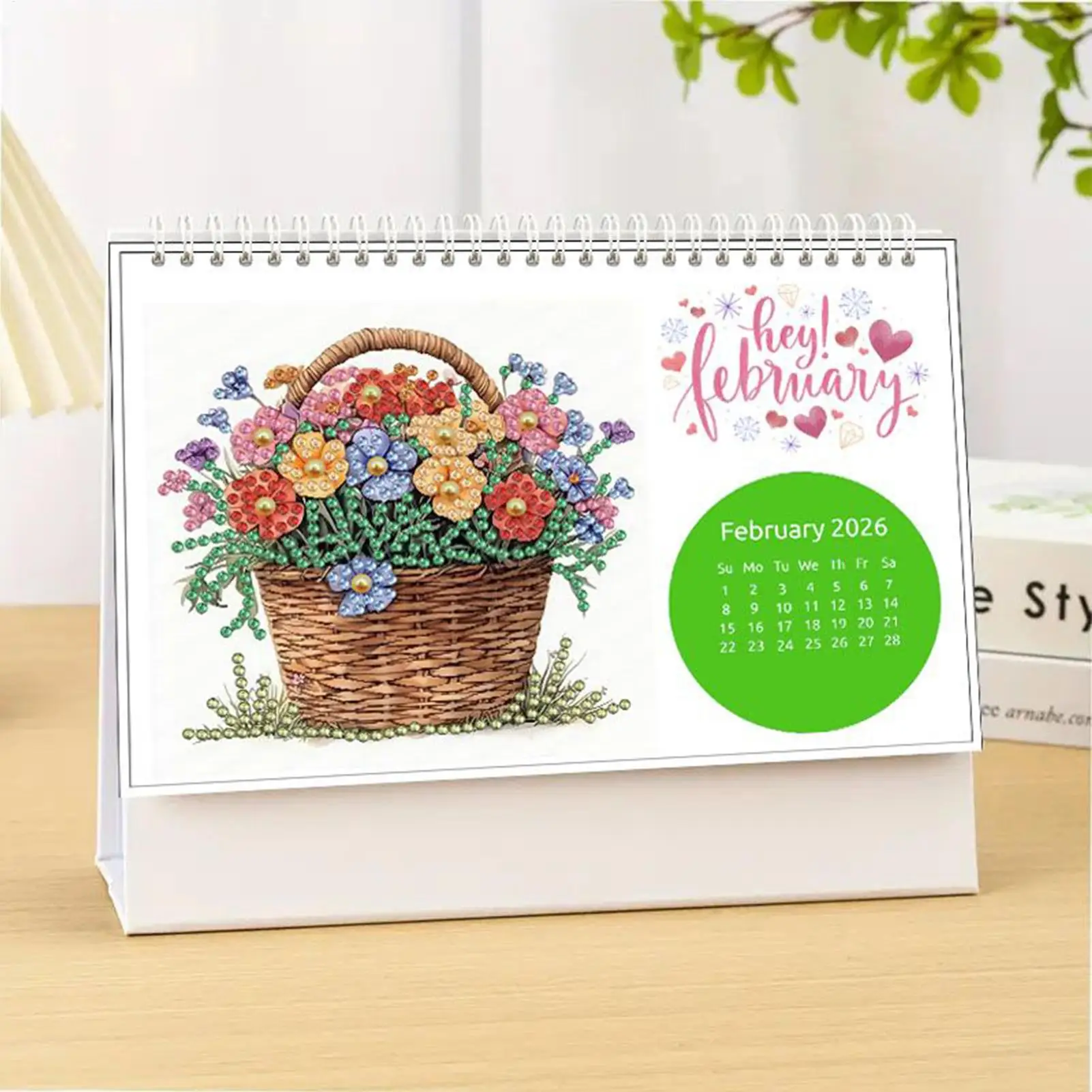 

Rhinestone Painting Calendars 2026 12-Month Planning Tool Desktop Calendar For Adults Teens Craft Lovers Beginners Artists