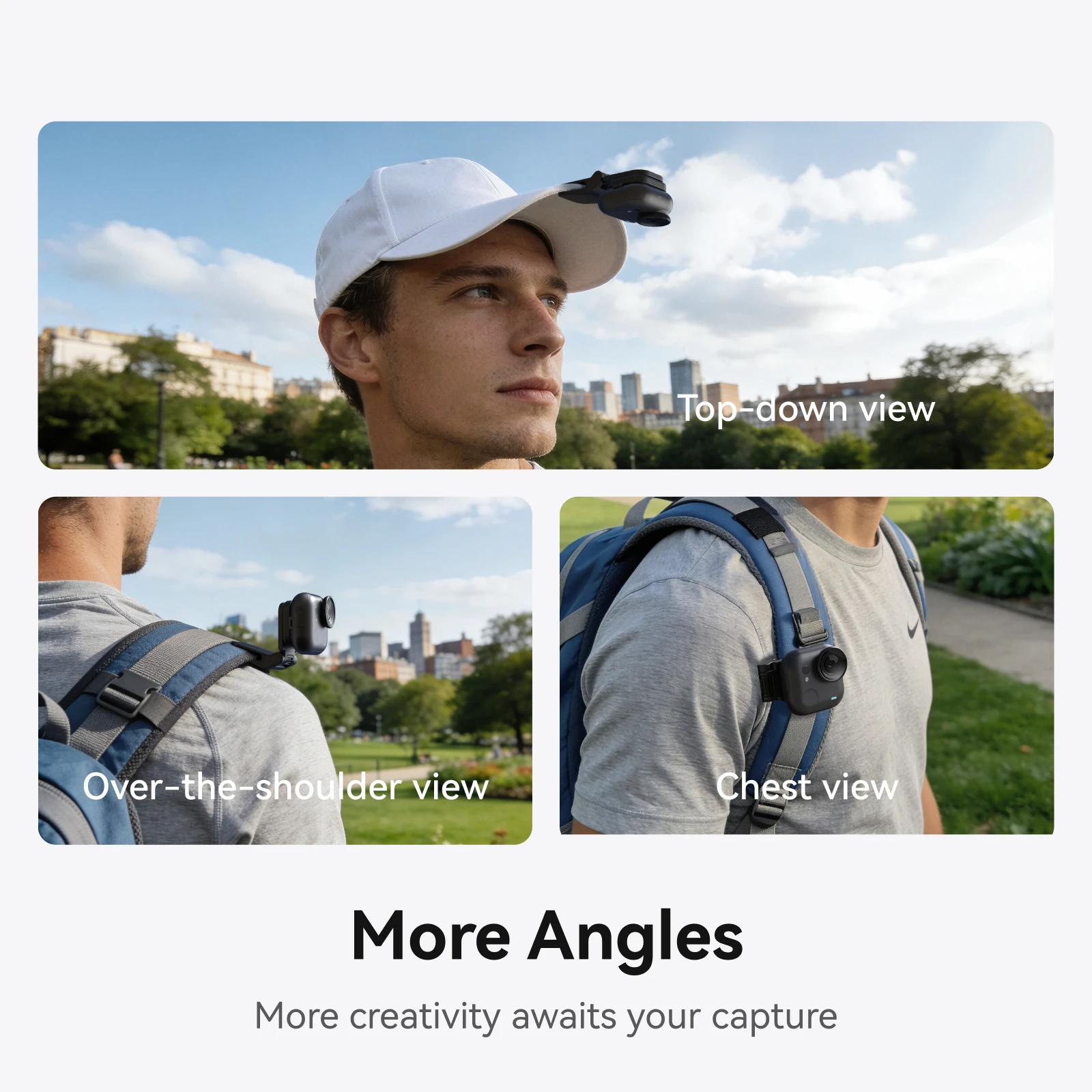 TELESIN Magnetyczny Klips Mocujący z Szybkozłączką, Regulowany Kąt, Baza do DJI OSMO Nano Insta360 Go Ultra Action Camera — zdjęcie produktu 3