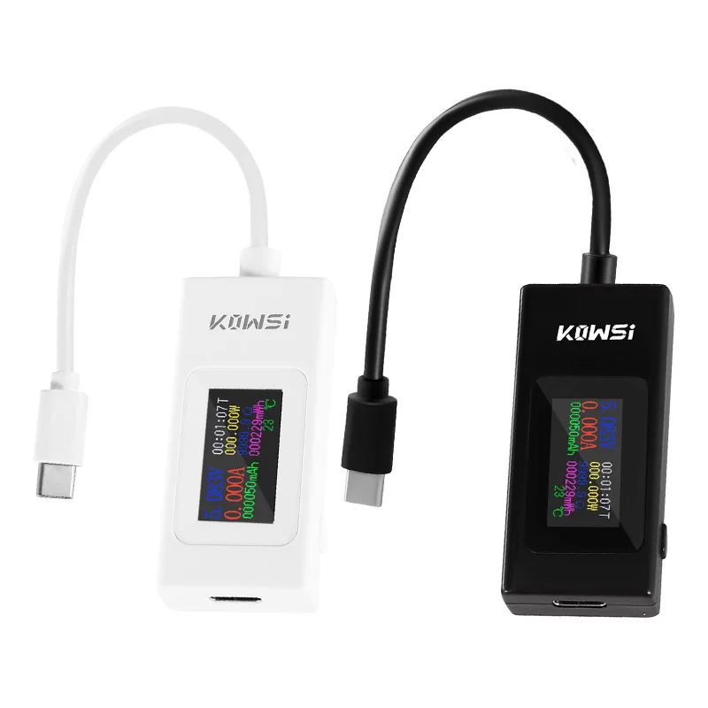 KWS-066C Type-C Tester DC4-30V Voltage Meter Timing Ammeter Digital Monitor Cut-off Power Indicator 2-Way Current Voltage Tester