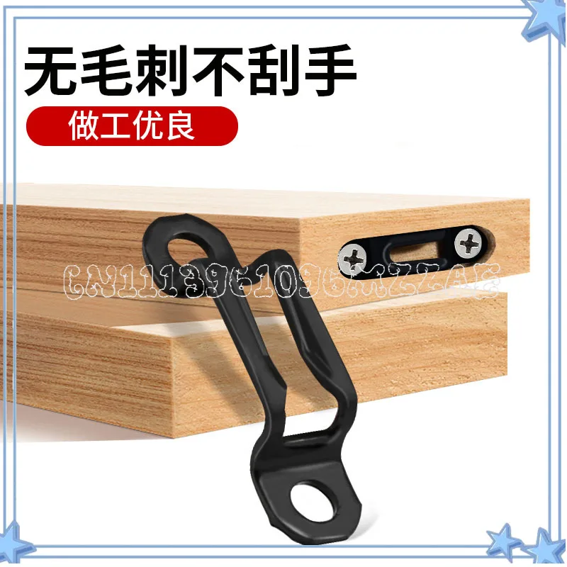 2 in 1 Connector, Semi Pass Stainless Steel Invisible Fastener for Woodworking Cabinet Wardrobe